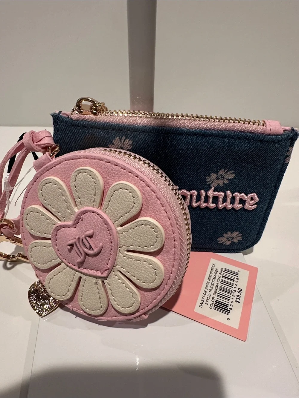 NWT Juicy Couture Exclusive Daisy for Juicy Mini Bundle in Denim & Pink.